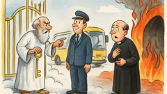 Witz: Ein Pfarrer trifft Petrus – und?