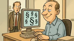 Witz: Ein Benutzer installiert Paragraphenzeichen als Bildschirmschoner