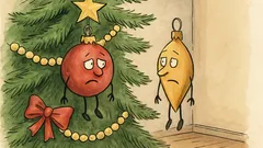 Witz: Im Wohnzimmer steht ein Christbaum…