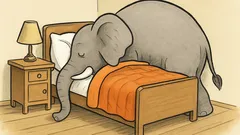 Witz: Wie geht ein Elefant ins Bett?
