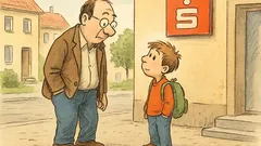 Witz: „Papa, wie lange dauert’s bis Geld?“