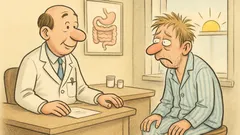 Witz: Herr Doktor, ich habe um sieben Stuhlgang!