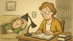 Witz: Gerda liest – Licht an, Licht aus